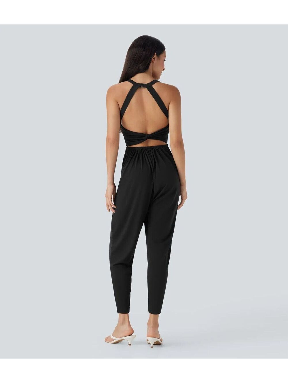 Built-in Bra Harem Casual Jumpsuit with Pockets-Easy Peezy Edition